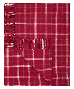 John Lewis Red Tartan Bed Throw